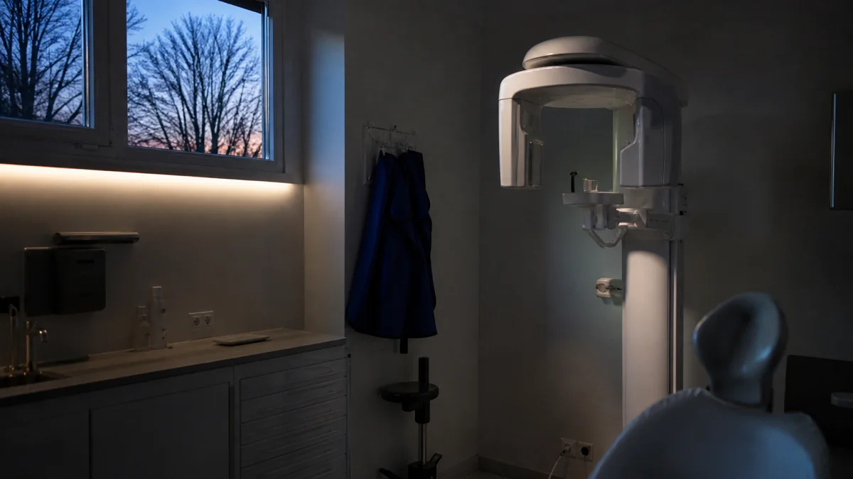 Salle de radiologie dentaire, lumière douce